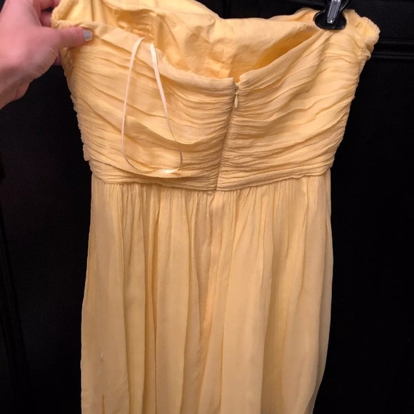J CrewTaryn Dress In Silk Chiffon Yellow - Picture 3 of 4